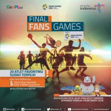 Fans Games Masuk Babak Final, Ini 20 Besar Atlet Favorit #PesonaAsianGames2018 